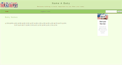 Desktop Screenshot of nameababy.net