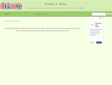 Tablet Screenshot of nameababy.net